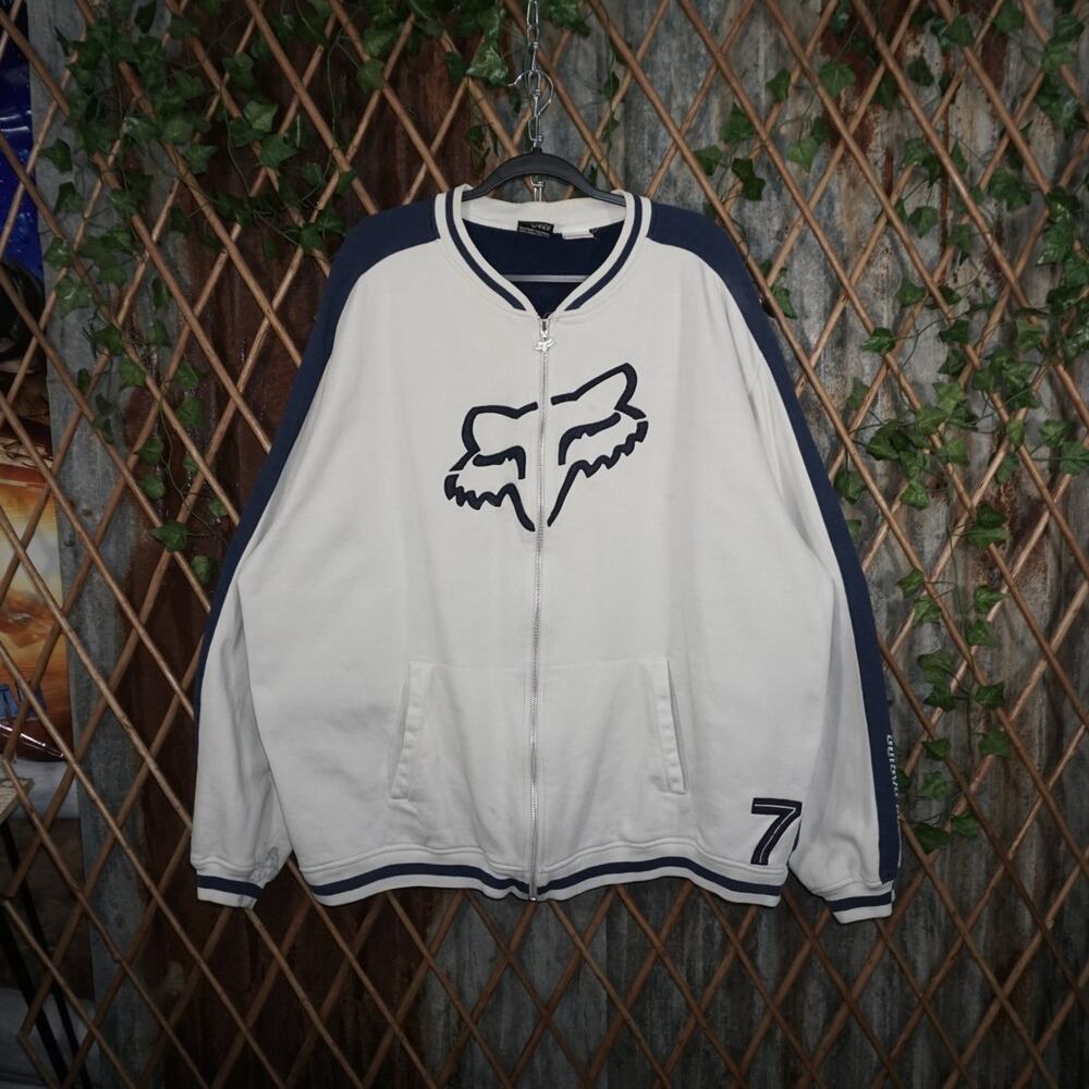 XXL - Vintage Y2K Fox Racing Sweatshirts zip heavyweight